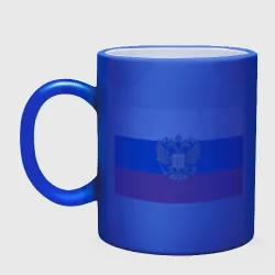Кружка хамелеон Герб России на фоне флага - фото 2