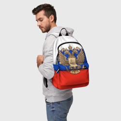 Рюкзак 3D Герб России на фоне флага - фото 2
