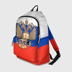 Рюкзак 3D Герб России на фоне флага