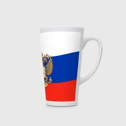 Кружка Латте Герб России на фоне флага - фото 2