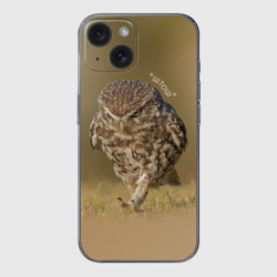 Чехол для iPhone 15 силиконовый с защитой камеры Штош - мем - совёнок