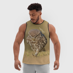 Мужская спортивная майка 3D Штош - мем - совёнок - фото 2