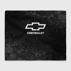 Плед 3D Chevrolet с потертостями на темном фоне