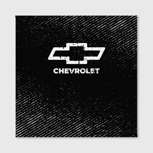 Холст квадратный Chevrolet с потертостями на темном фоне, цвет 3D печать - фото 2