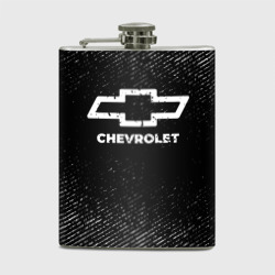 Фляга Chevrolet с потертостями на темном фоне
