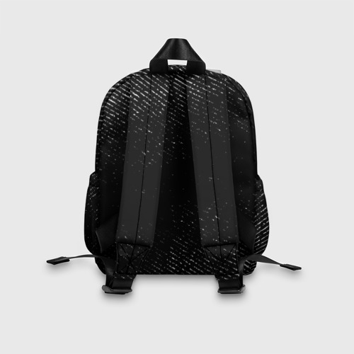 Детский рюкзак 3D с принтом Chevrolet с потертостями на темном фоне, вид сзади #2