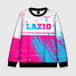 Детский свитшот 3D Lazio neon gradient style: символ сверху