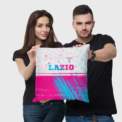 Подушка 3D Lazio neon gradient style: символ сверху - фото 2