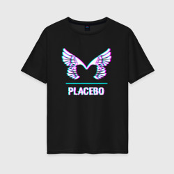 Женская футболка хлопок Oversize Placebo glitch rock