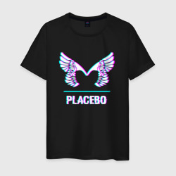 Мужская футболка хлопок Placebo glitch rock