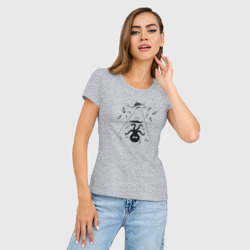 Женская футболка хлопок Slim Встреча Йети с неизведанным - фото 2