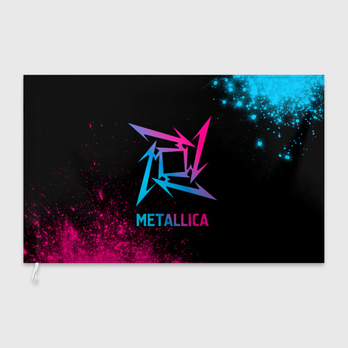 Флаг 3D Metallica - neon gradient - фото 3