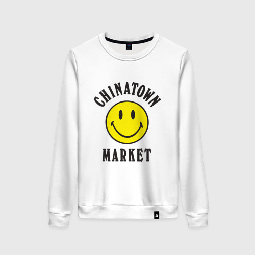 Женский свитшот хлопок Chinatown Market - smiley