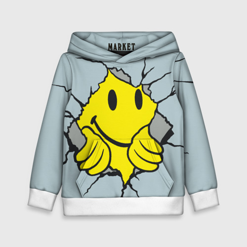Chinatown market back smiley pullover hoodie sale