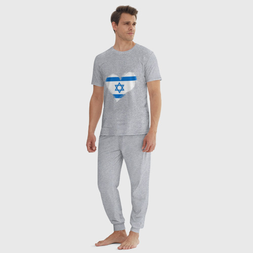 Мужская пижама хлопок Сердце - Израиль, цвет меланж - фото 5