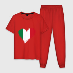 Мужская пижама хлопок Сердце - Италия