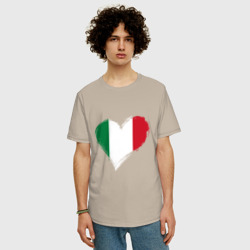 Мужская футболка хлопок Oversize Сердце - Италия - фото 2
