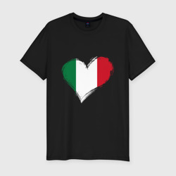 Мужская футболка хлопок Slim Сердце - Италия