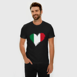 Мужская футболка хлопок Slim Сердце - Италия - фото 2
