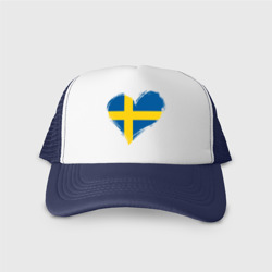 Кепка тракер с сеткой Сердце - Швеция