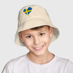 Детская панама хлопок Сердце - Швеция - фото 2