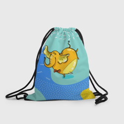 Рюкзак-мешок 3D Желтая слониха - балерина