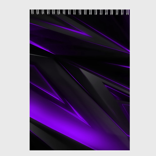 Скетчбук Черно-фиолетовая геометрическая абстракция , цвет белый - фото 2