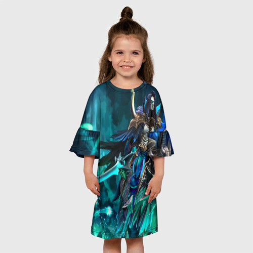 Детское платье 3D с принтом Dota 2 Abaddon, вид сбоку #3