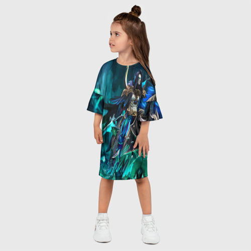 Детское платье 3D с принтом Dota 2 Abaddon, фото на моделе #1