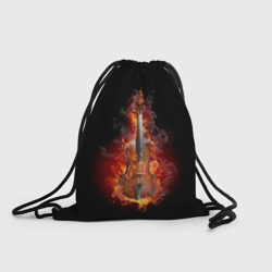 Рюкзак-мешок 3D Скрипка в огне