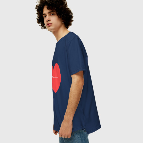 Мужская футболка хлопок Oversize с принтом New York Love, вид сбоку #3