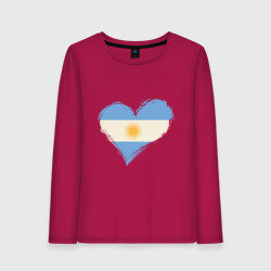 Женский лонгслив хлопок Сердце - Аргентина