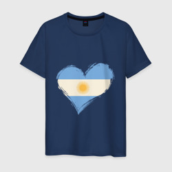 Мужская футболка хлопок Сердце - Аргентина