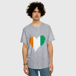Мужская футболка хлопок Oversize Сердце - Кот-д’Ивуар - фото 2