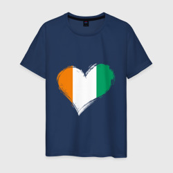 Мужская футболка хлопок Сердце - Кот-д’Ивуар
