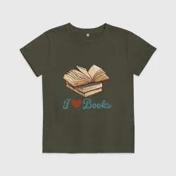 Детская футболка хлопок Я люблю книги