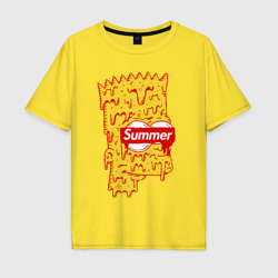 Мужская футболка хлопок Oversize Bart Simpson - summer