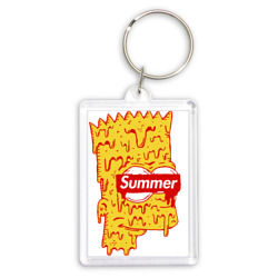 Брелок прямоугольный 35*50 Bart Simpson - summer