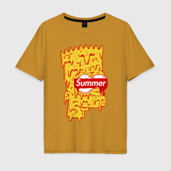 Bart Simpson - Summer – Мужская футболка хлопок Oversize с принтом купить со скидкой в -16%