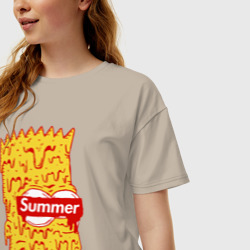 Женская футболка хлопок Oversize Bart Simpson - summer - фото 2