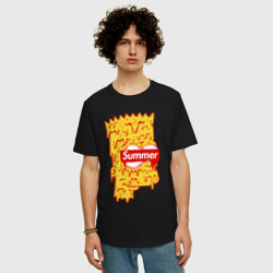 Мужская футболка хлопок Oversize Bart Simpson - summer - фото 2