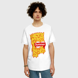 Мужская футболка хлопок Oversize Bart Simpson - summer - фото 2