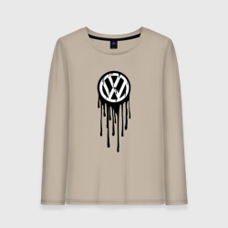 Женский лонгслив хлопок Volkswagen - art logo