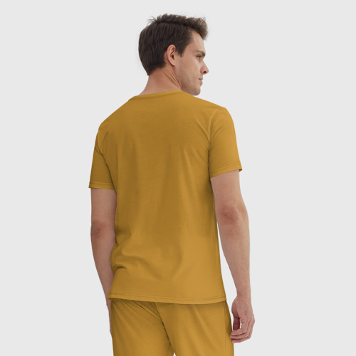 Мужская пижама хлопок с принтом Volkswagen - art logo, вид сзади #2