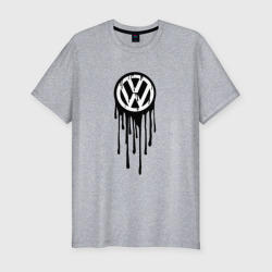 Мужская футболка хлопок Slim Volkswagen - art logo