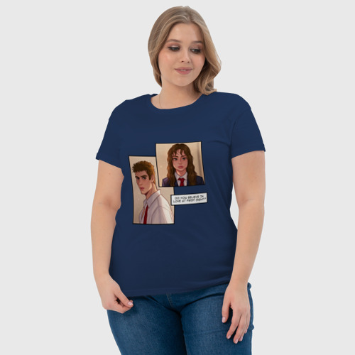 Женская футболка хлопок с принтом Услышь меня Аниме, фото #4