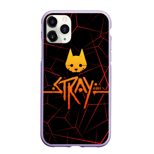 Чехол для iPhone 11 Pro матовый Stray cat игра блуждающий кот, цвет светло-сиреневый