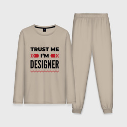 Мужская пижама с лонгсливом хлопок Trust me - I'm designer