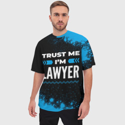 Мужская футболка oversize 3D Trust me I'm lawyer Dark - фото 2