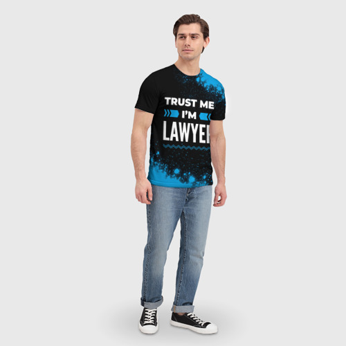 Мужская футболка 3D Trust me I'm lawyer Dark, цвет 3D печать - фото 5